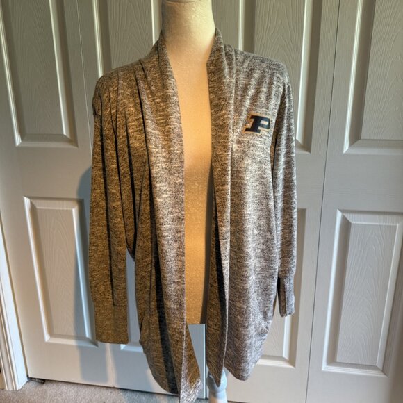Purdue Boilermakers Women's Knit Long Sleeve Cardigan With Pockets Gray Sz Small - Picture 1 of 9